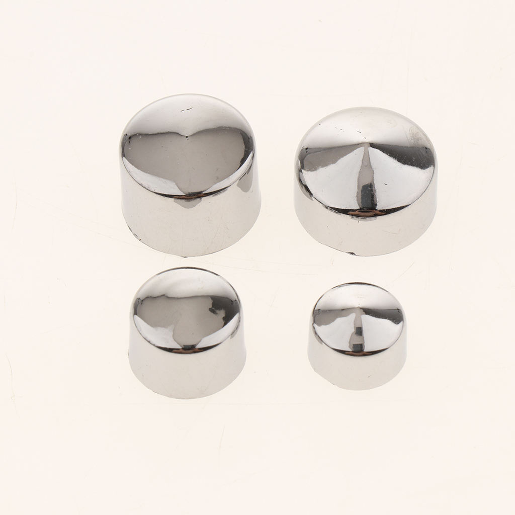 80pcs Chrome ABS Bolt Toppers Caps Covers Plug for Harley FLT/FLH Motorcycle Repair, Corrosion Resistance