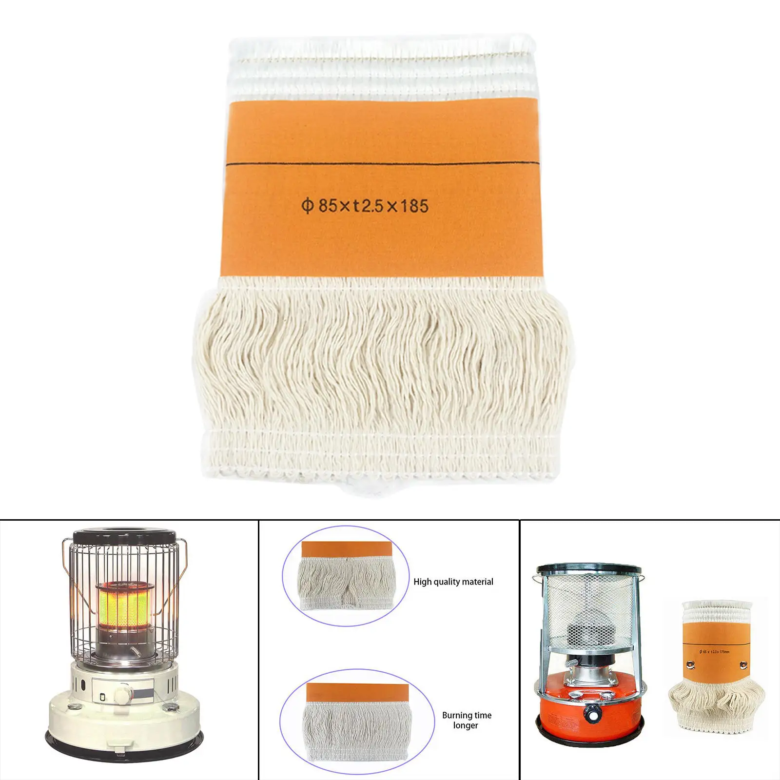 Kerosene Wick Glass Fiber Oil Lamp Cotton Durable Candle Winter for Indoor Copper Wire Cotton Wicks Kerosene Oil Light Core