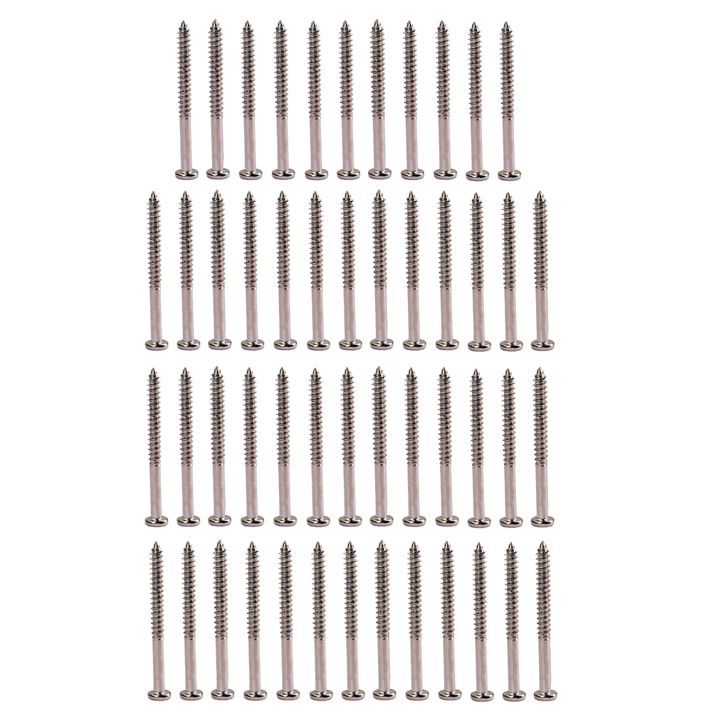 50 Pack Guitar Pickup Mounting Screws for PB JB Bass P90 Pickup Musical Instrument Parts