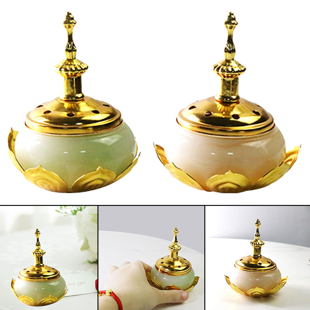 Modern Lotus Incense Burner Holder Frankincense Censer Indoor Bedroom Hotel Meditation Aromatherapy Home Fragrances Decor