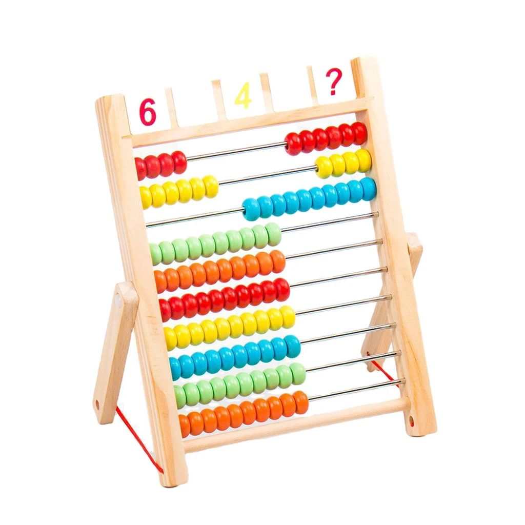 Wooden Abacus Educational Counting Toy Early Math Learning Toy Counting Number Maths Learning Abacus Toy for Home School