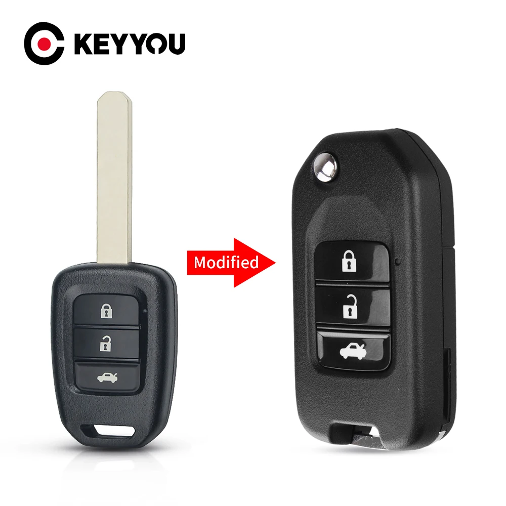 Key Remote compatible with Honda ACCORD JAZZ CRV FRV 3 button ID8E Chip H01 