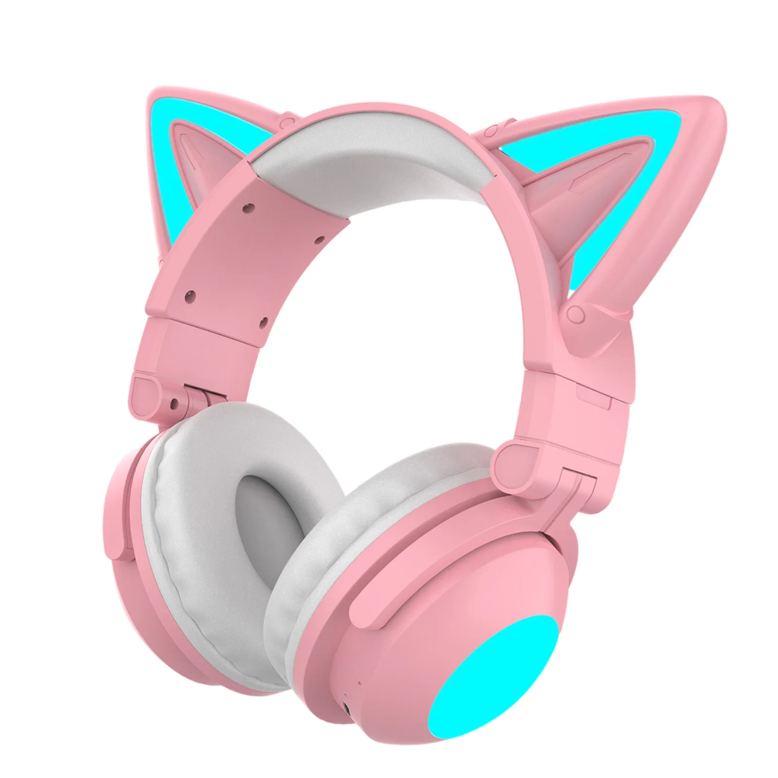 Cute Cat Ears Bluetooth Wireless Headphone with Mic LED Kid Girl Stereo Music Phone Headsets Gift