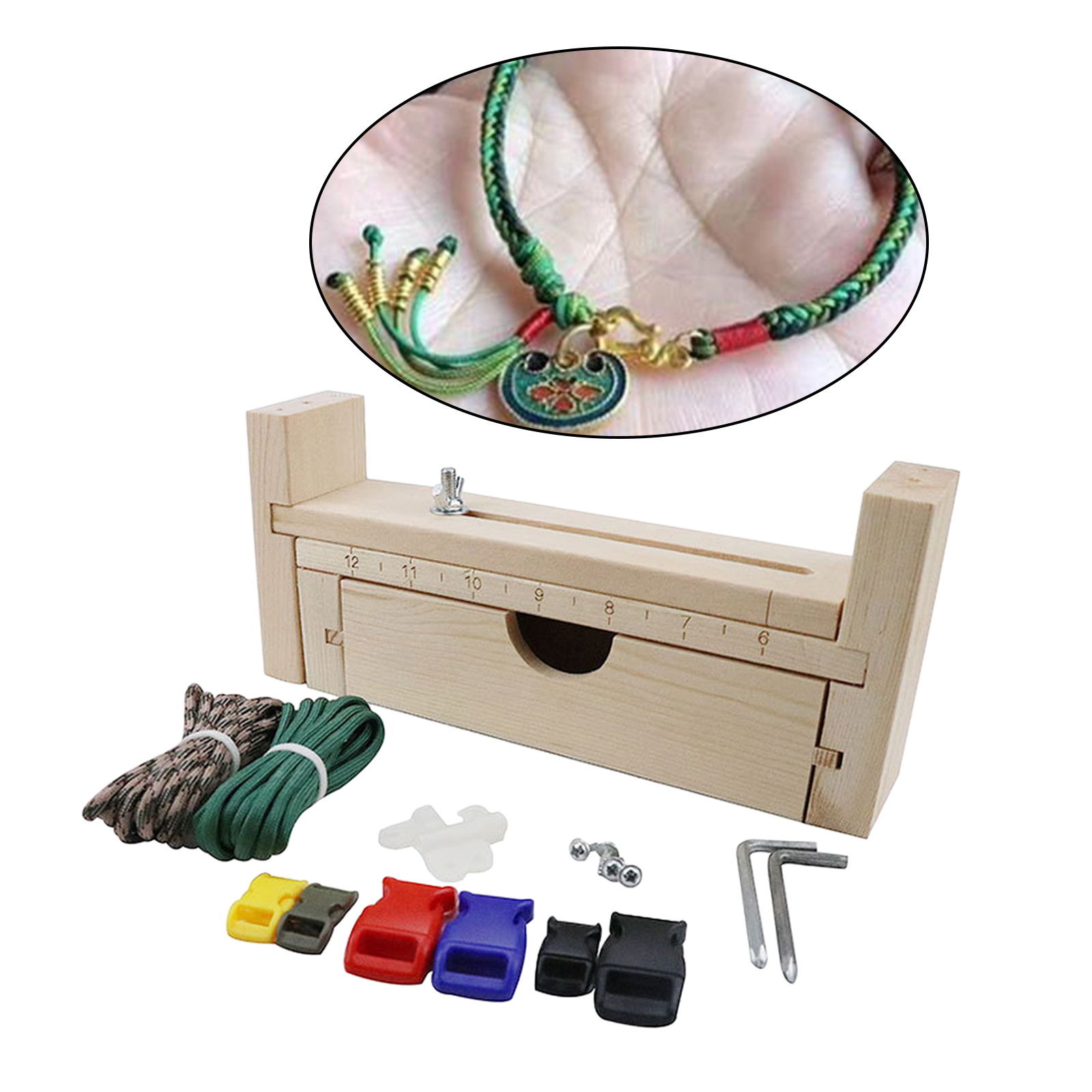Natural Wooden Bracelet Crochet Wood Base for DIY Knitting Bag Bottom Craft Making necklace Tool