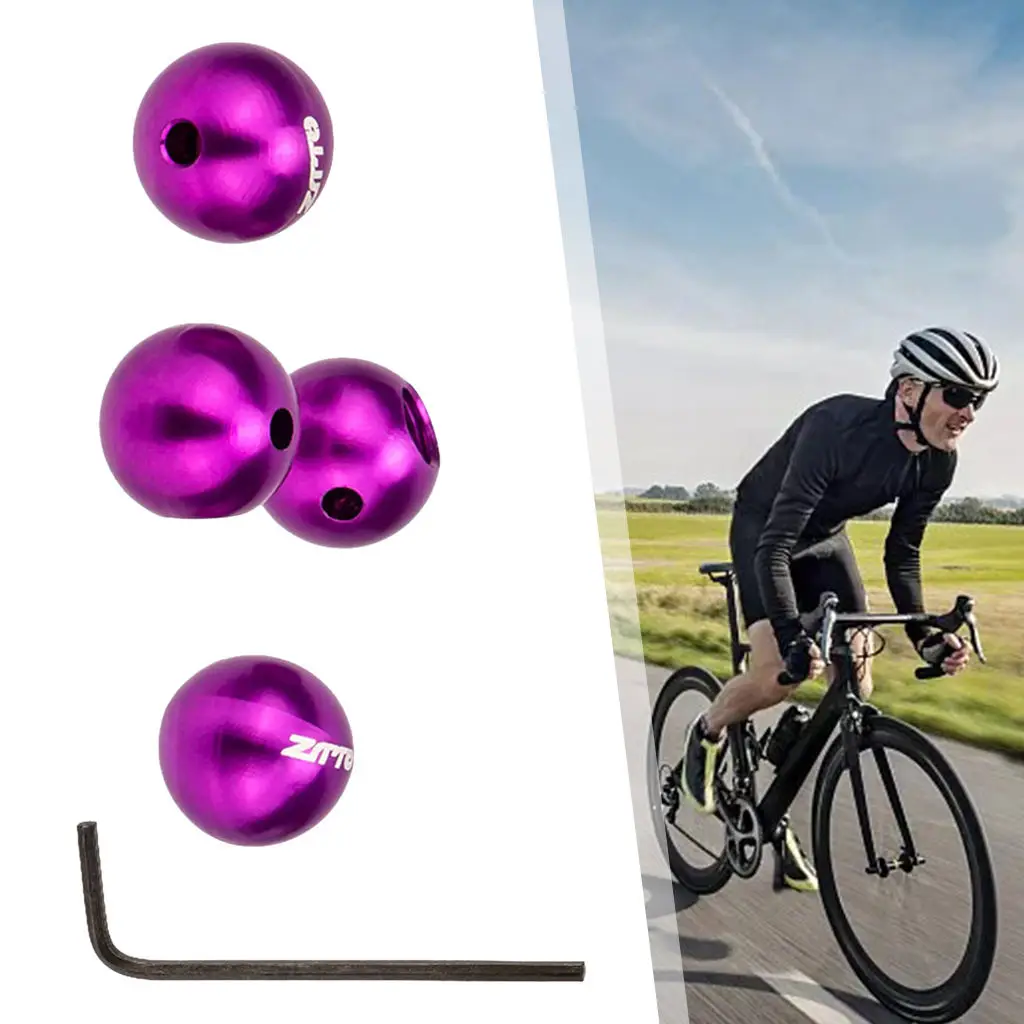 4Pcs Bicycle Brake Cable End Caps Set Ball Hat Sh ift Cable Tips for MTB Bike