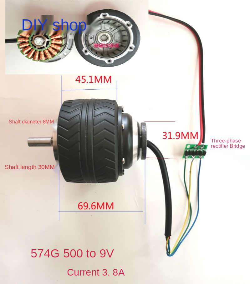 Modelo de Gerador Equipamento de Energia Experiência de Mão ac sem Escova Trifásico Aeronaves Permanente Ímã Eólica Deve Ser - 12 v 1 energia eólica deve ser experiência de mão