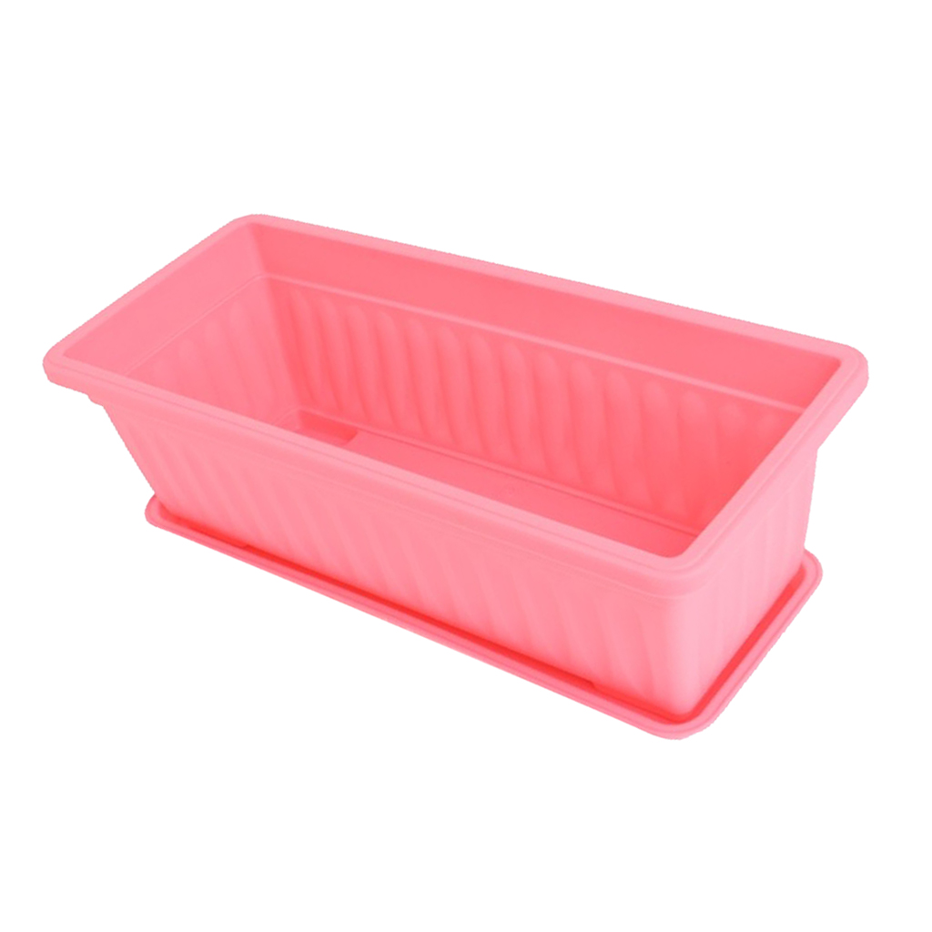 7 Types Resin Succulent Pot Planter with Tray Desk Decoration Rectangular Garden Herb Trough Box Office Decoration Home Decor