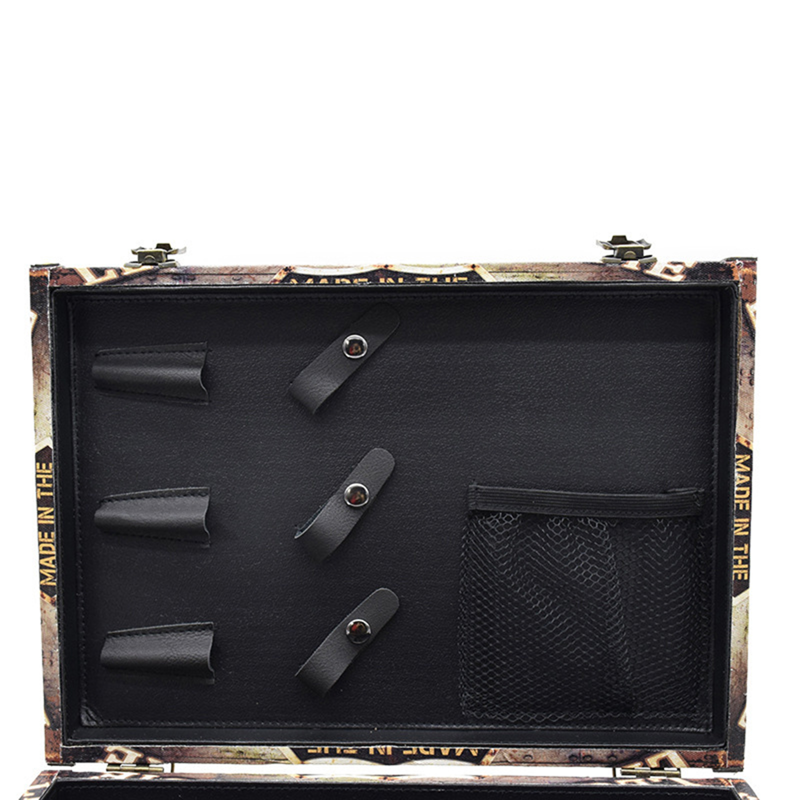 Barbershop Scissors Bag Portable Multifunctional Metal Buckle Professional Barber Carrying Case Toolbox for Scissors Clippers