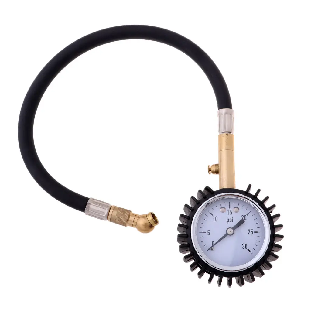 Pressure Gauge Dial Meter Tester With Flexible Hose & Air Release Valve