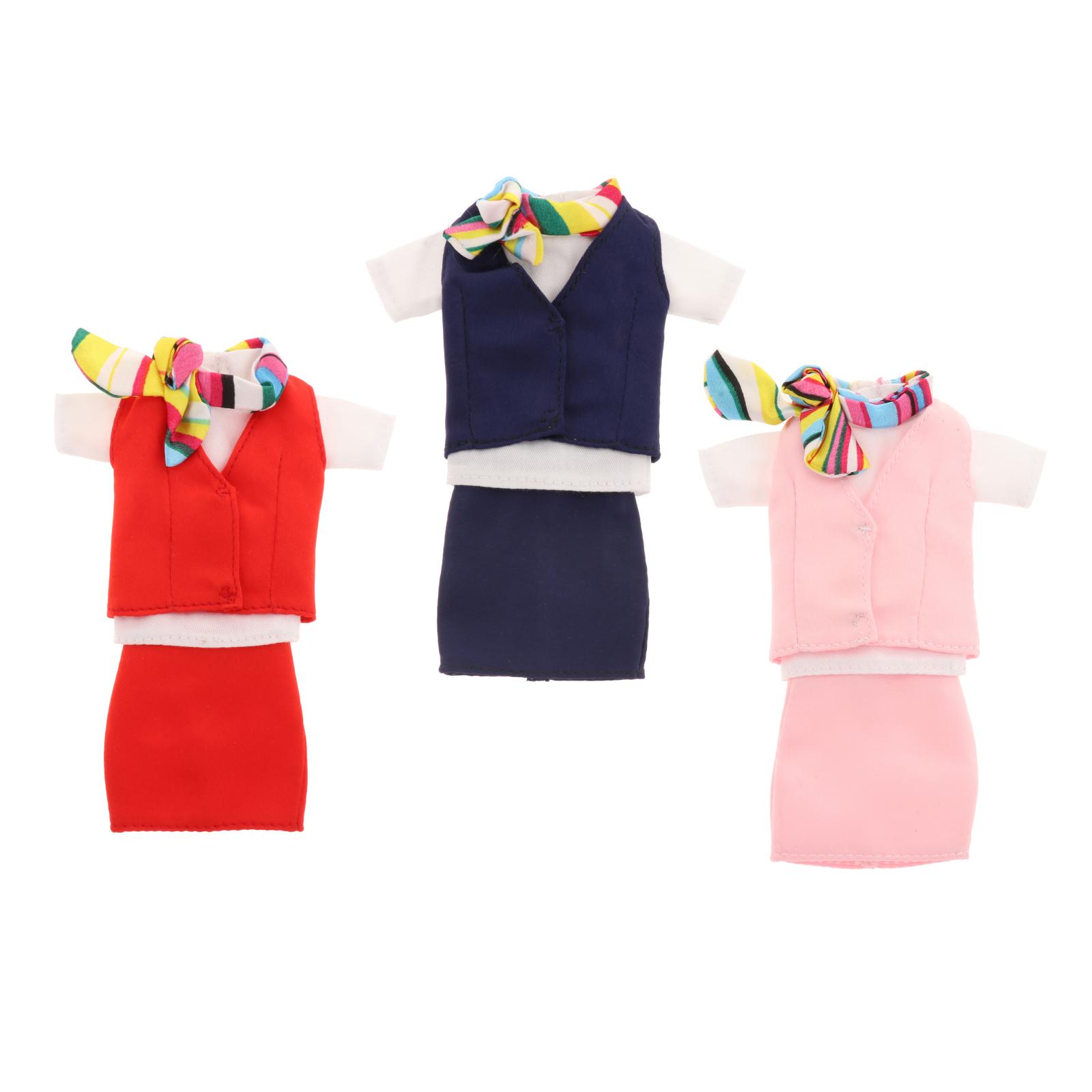 Fashion 1/6 BJD Doll Stewardess Suit Clothes for Baby Dolls Party Clothing Girls Gifts