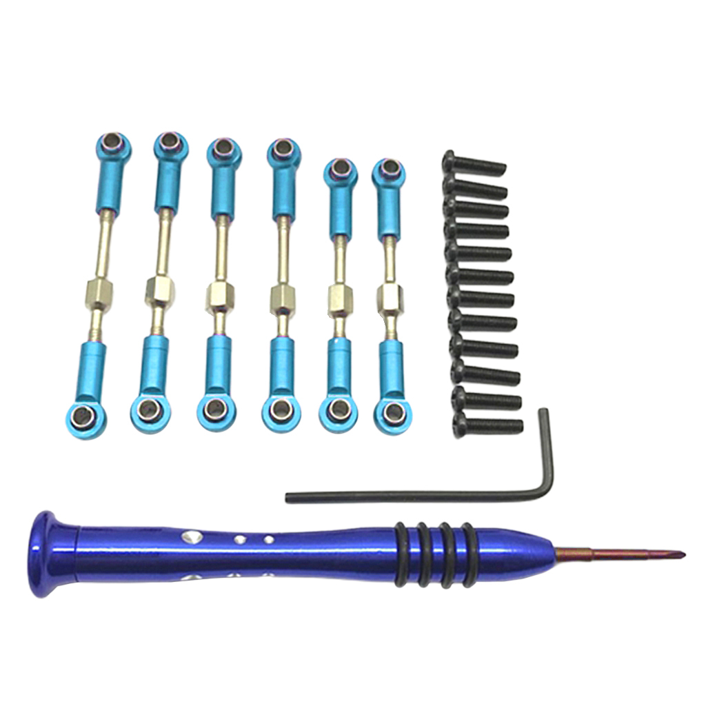 Metal Steering Servo Link Rod Linkage for WLtoys 144001 1:14 RC Car Upgrade Kit