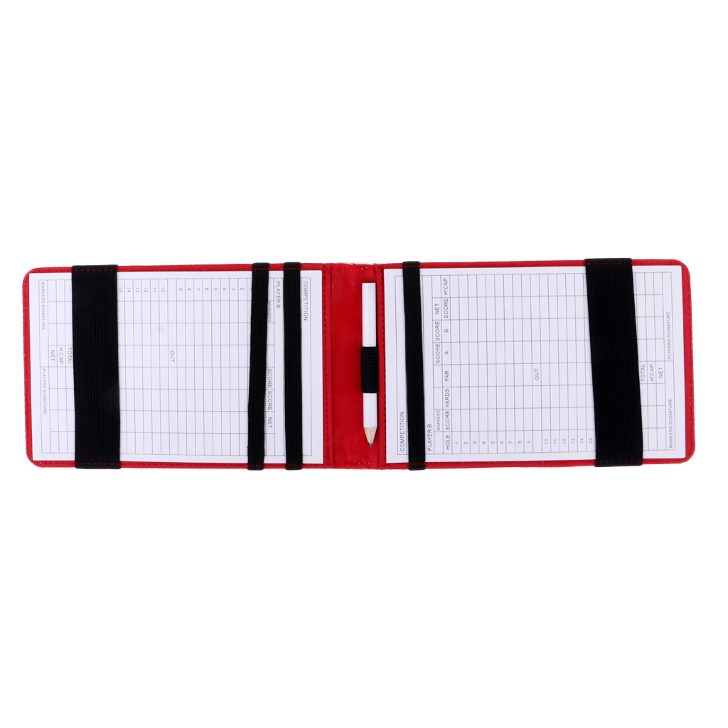 Portable Premium Golf Score Book Golf Score Counter Booklet Keeper Holder with Score Card Pencil Golf Accessories