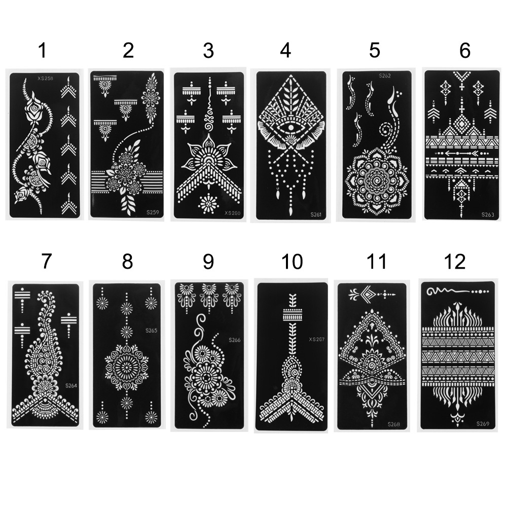 Best of 1PCs Professional Henna Stencil Temporary Hand Tattoo Body Art Sticker Template Wedding Tool India Flower Tattoo Stencil New Reviews & Tips