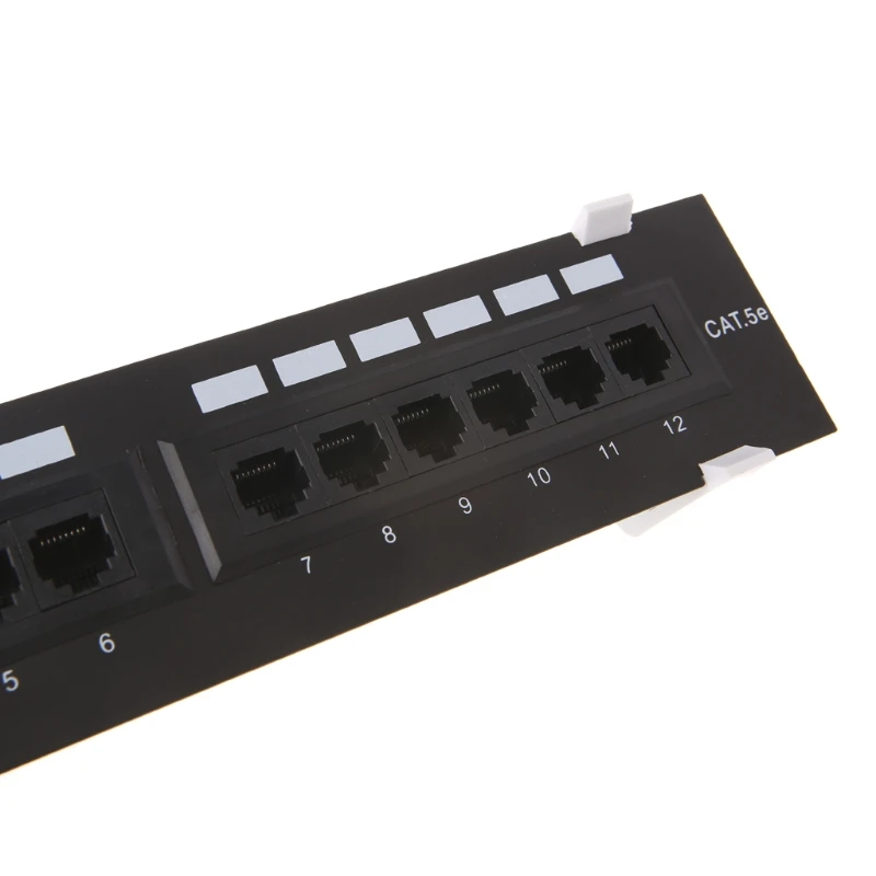 12 Port CAT5 CAT5E Patch Panel RJ45 Networking Wall Mount Rack Mount Bracket imbaprice network cable tester