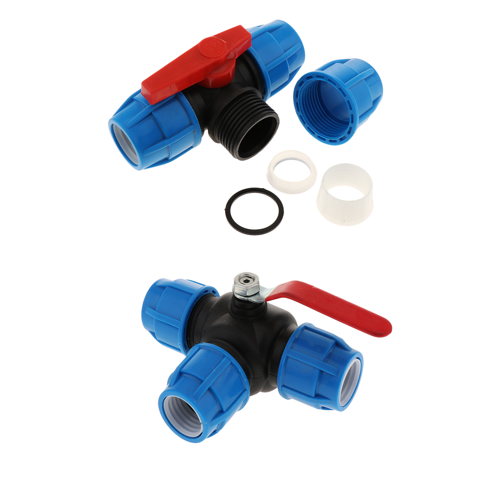 PPR/ PE/ PVC Push Fittings with Valve Tube Tee Union Pneumatic Push in Fitting Pipe Fittings Push Fittings Kit