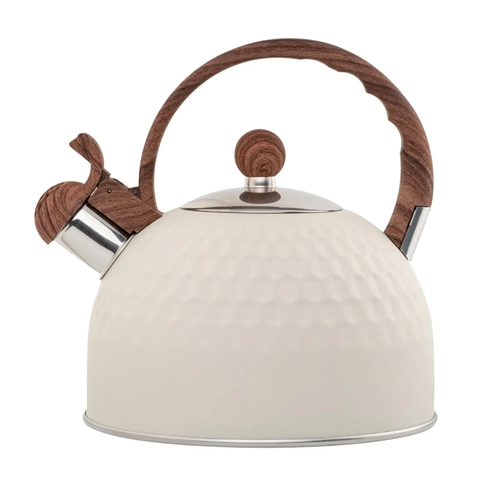 Portable Whistling Tea Kettle, Stainless Steel Loud Whistle Heat-Proof 2.5 Qt Enamel Teapot for Drinking Stovetops Family Cook