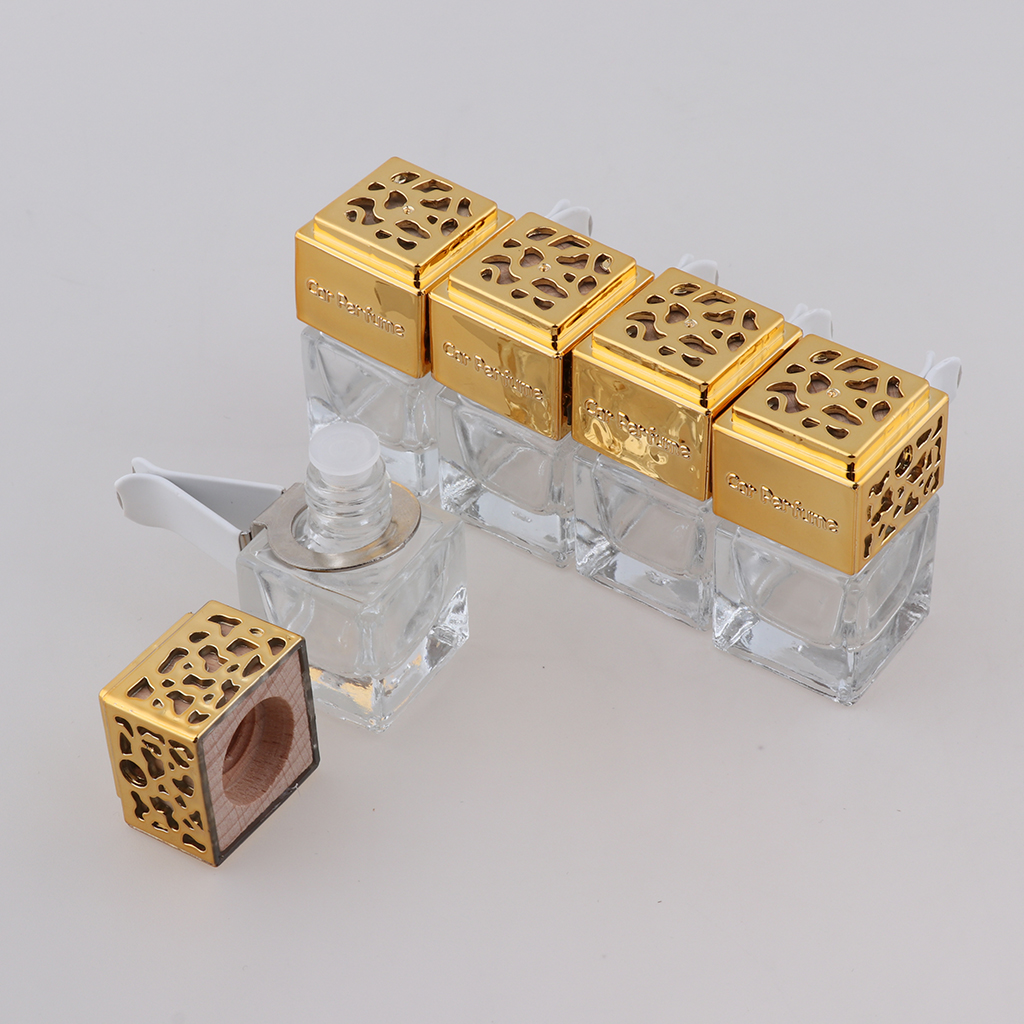 5pcs 6ml Empty Car Perfume Scent Bottle Diffuser Air Freshner Ornament Vials