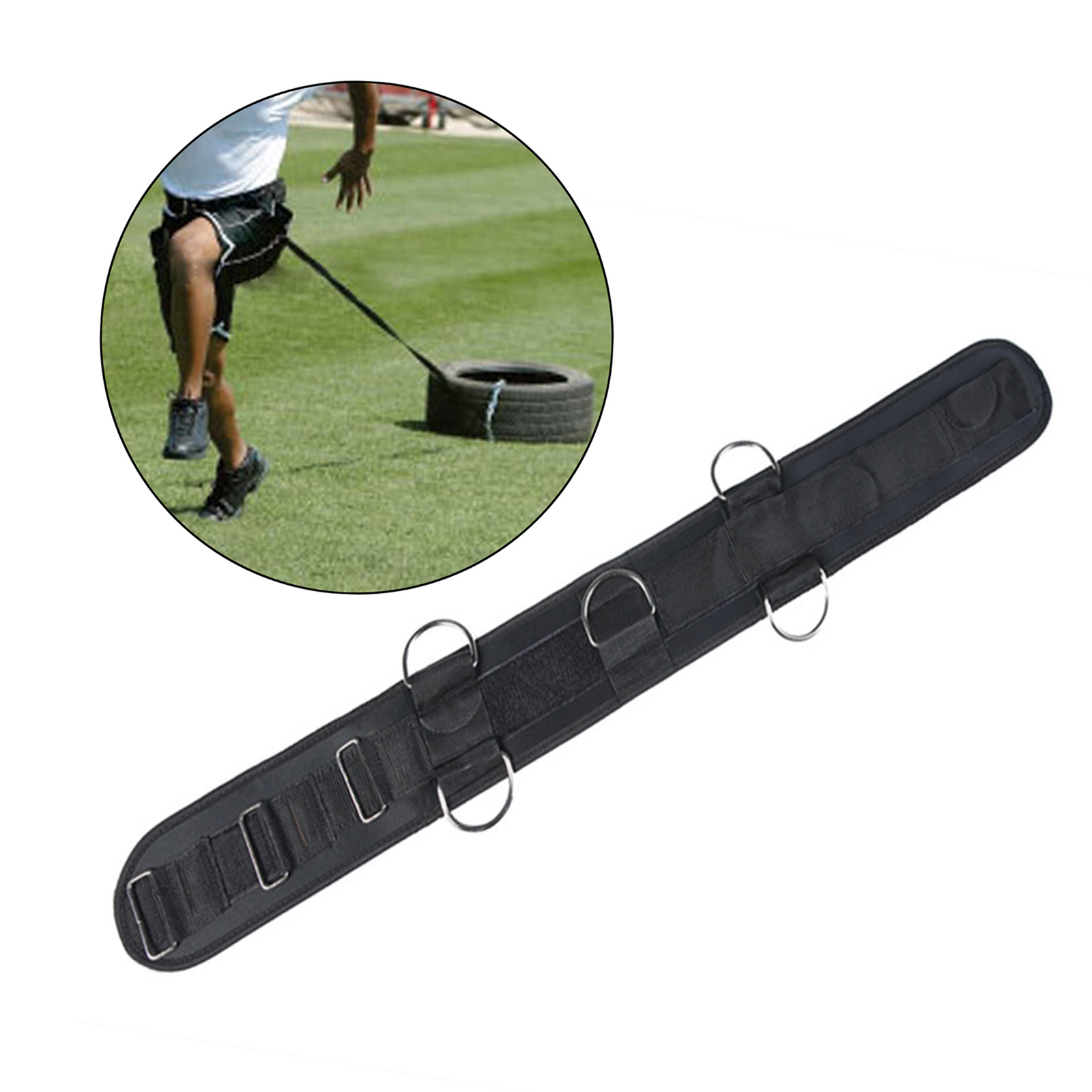 Fitness Waist Strap Adjustable Running Resistance Band with Rings Speed Agility Resistance Training for Cable Machines