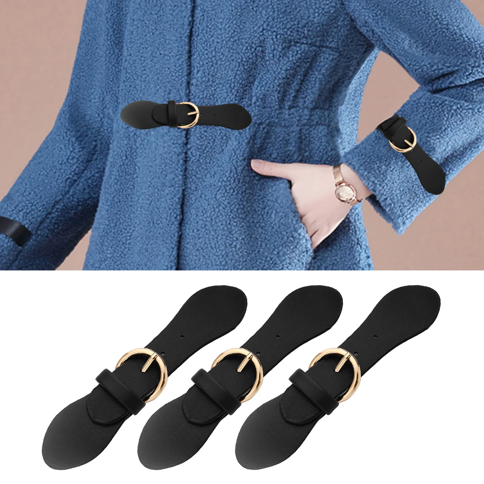 Duffle Coat Jacket Snap Sew-on Toggles Closures Button Sets Faux Leather for Bag Clothing Decoration Craft