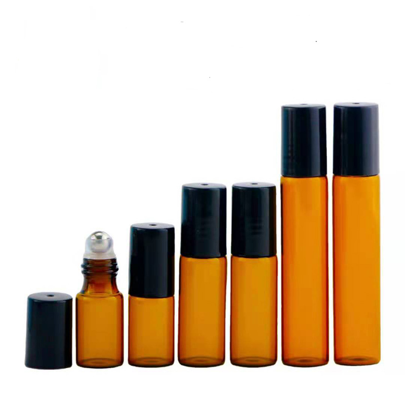 Best of 100pcs / Set 3ml 5ml 10ml Amber Glass Roll Refillable Bottle Sample Test Essential Oil Vials Roller Glass / Metal Ball Travel Set Reviews & Tips