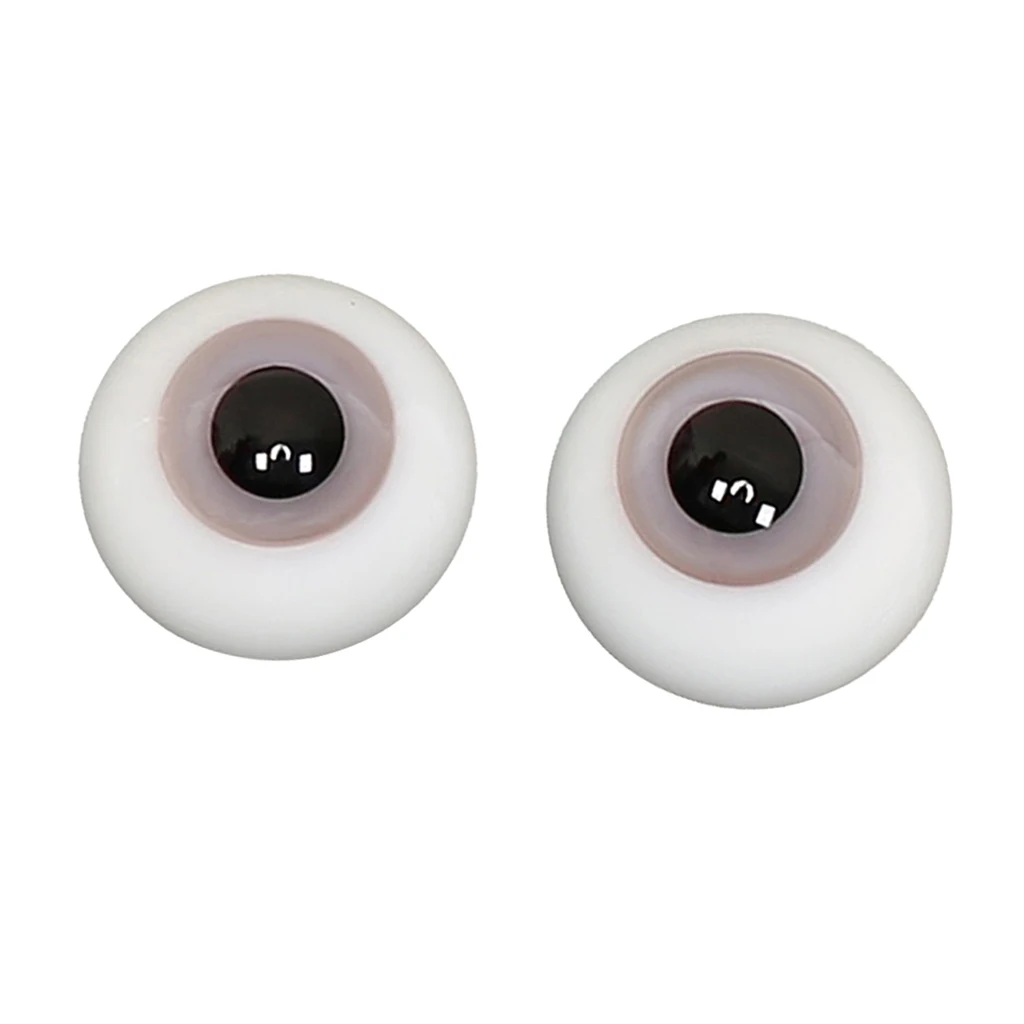 Pair 6mm Round BJD Glass Eyes for DIY Doll Bear Making Crafts Multi Color