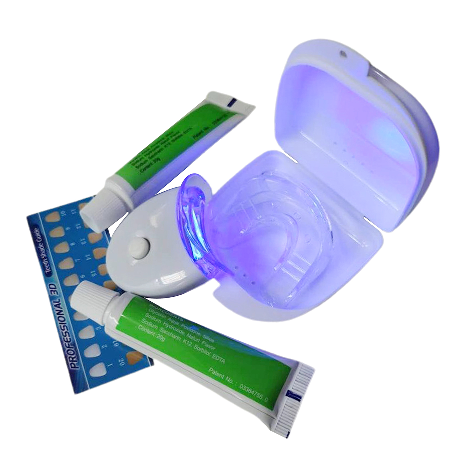 Professional Teeth Whitening Kit with Cold LED Whitening Gel Storage Box