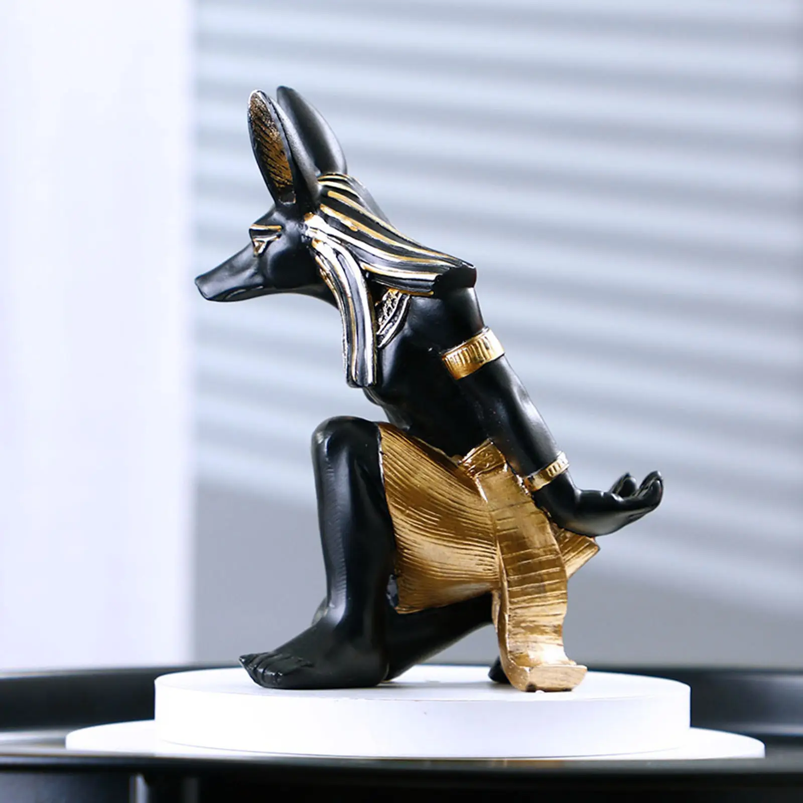 Anubis Sculpture Wine Shelf Resin Wine Rack Indoor Living Room Dining Table Ornaments Crafts