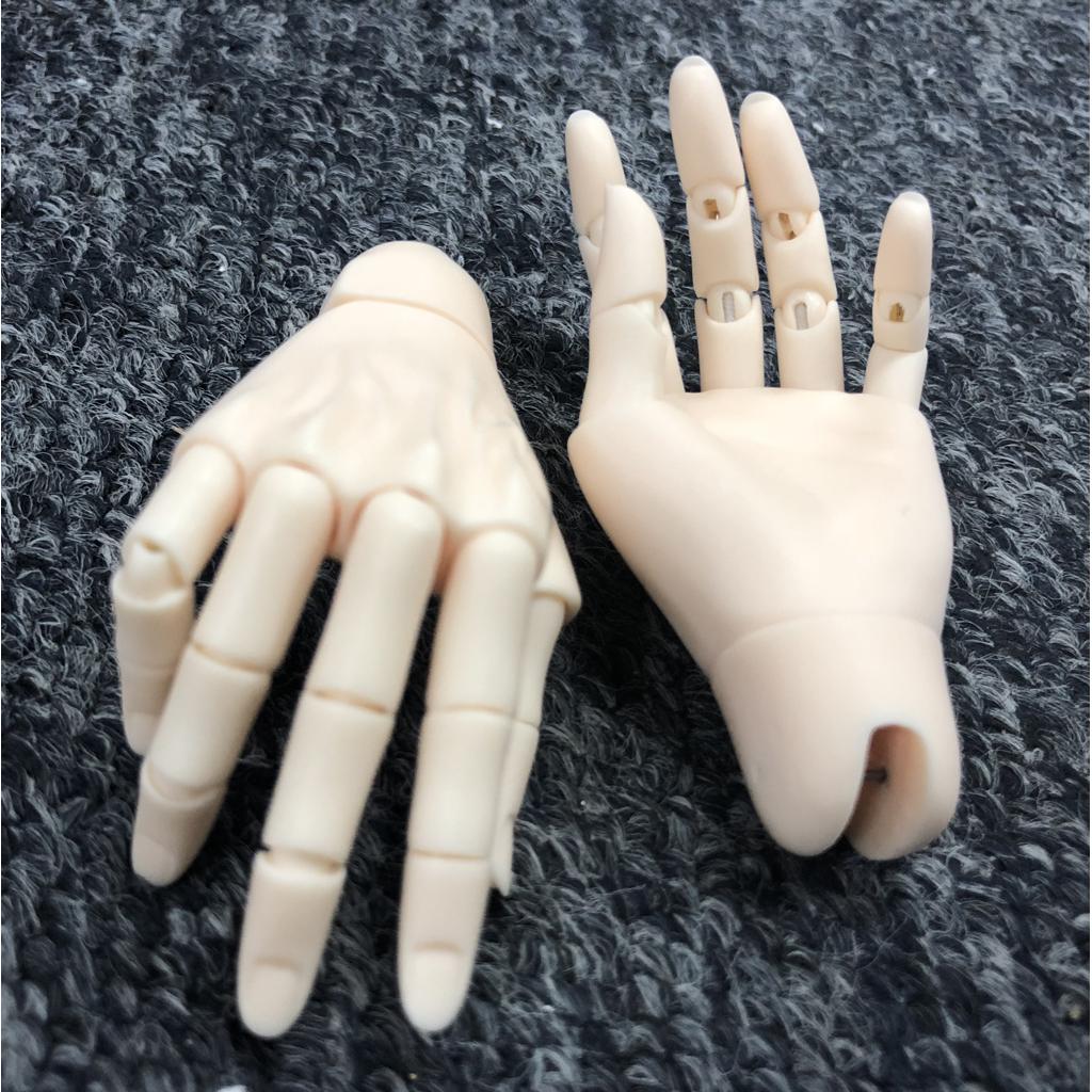 1/3 Resin Flexible Jointed Hands for BJD Male Dolls DIY Making Accessories