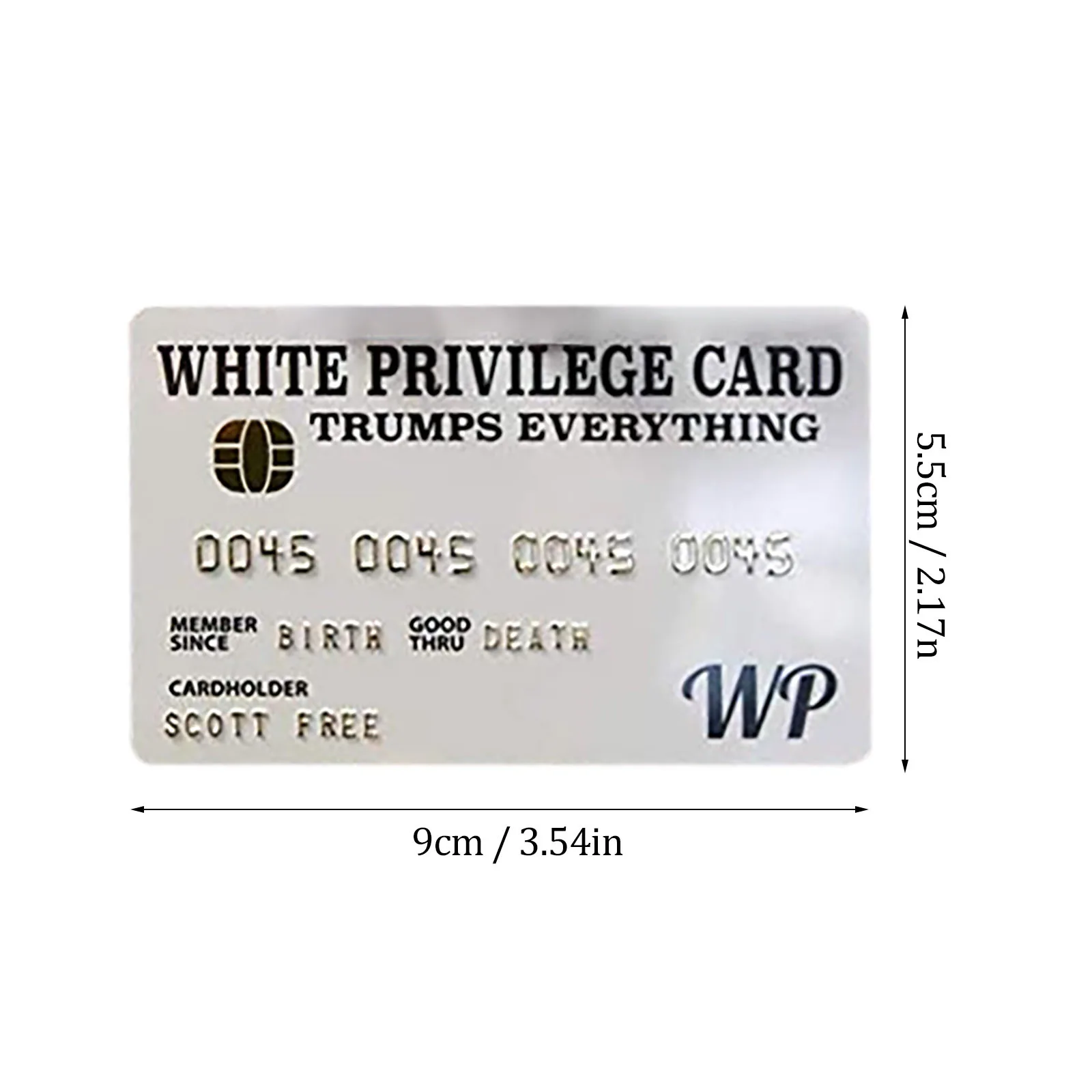 Celendi White Privilege Card Trumps Everything Jokes Men and Women Give Gifts to Each Other Funny Card