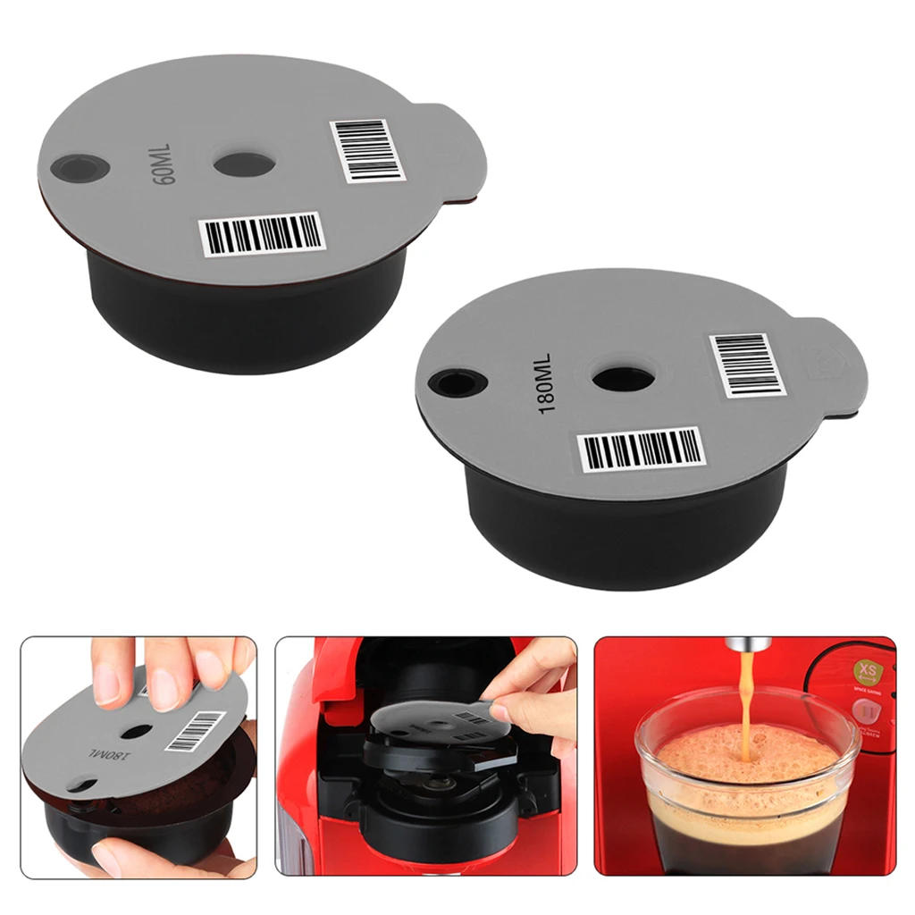 Refillable Reusable Plastic Coffee Capsule Cups for Bosch Tassimo, Home Office Cafe Coffee Maker Accessories