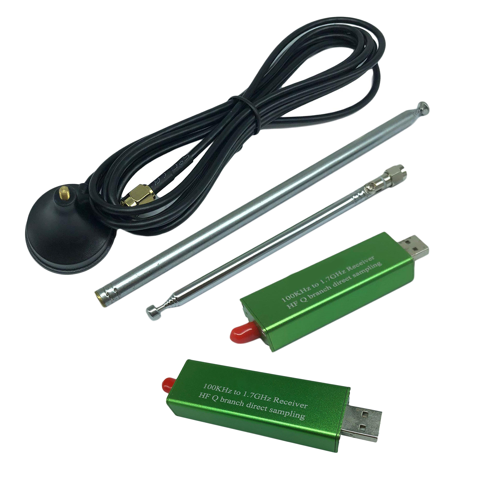 Aluminum 100KHz to 1.7GHZ RTL2832U R820T2 RTL SDR Receiver Adapter for AM FM