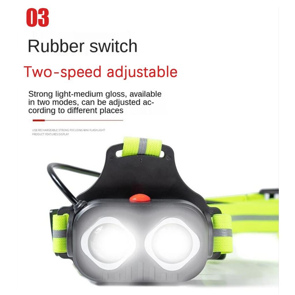 Running Light Chest Light USB Rechargeable Waterproof Adjustable LED for Hiking Camping