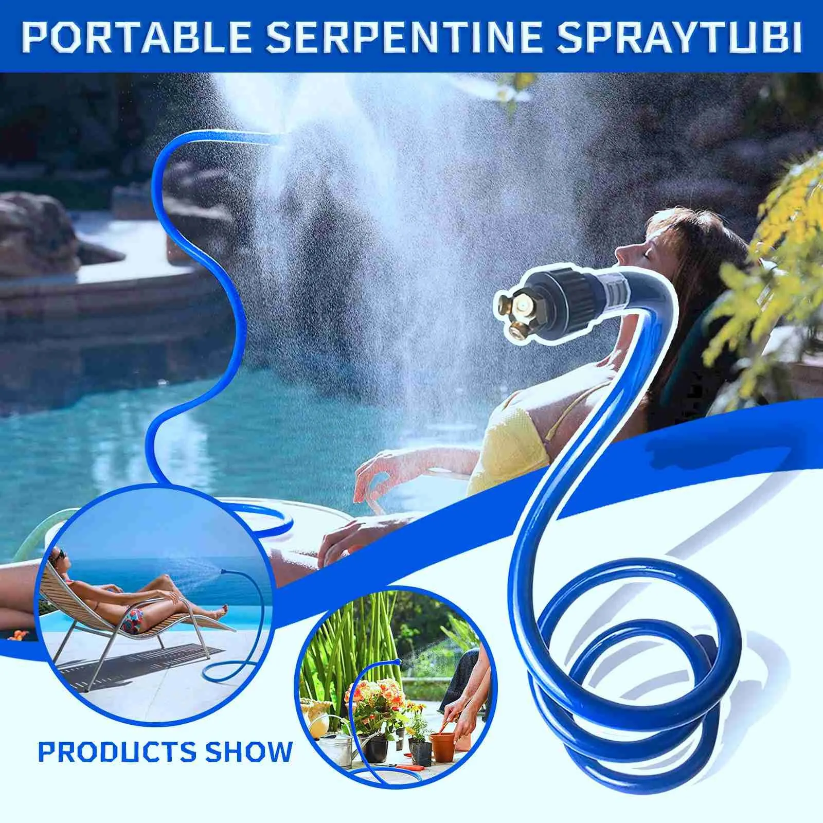Draagbare Spray Tube Spray Tube Serpentine Tube Slimmer Onderdelen Watering Irrigatie Tuin Thuis -