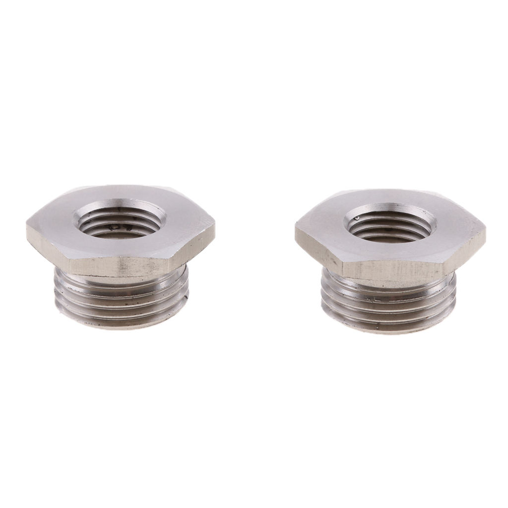 2 Pieces Reduce O2 Sensor Plug Adapter 18mm to 12mm Exhaust Pipe for Harley