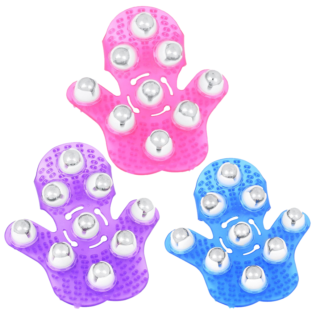 Palm Glove Hand 9 Balls Body Massage Tension Reduction Bathroom Accessories
