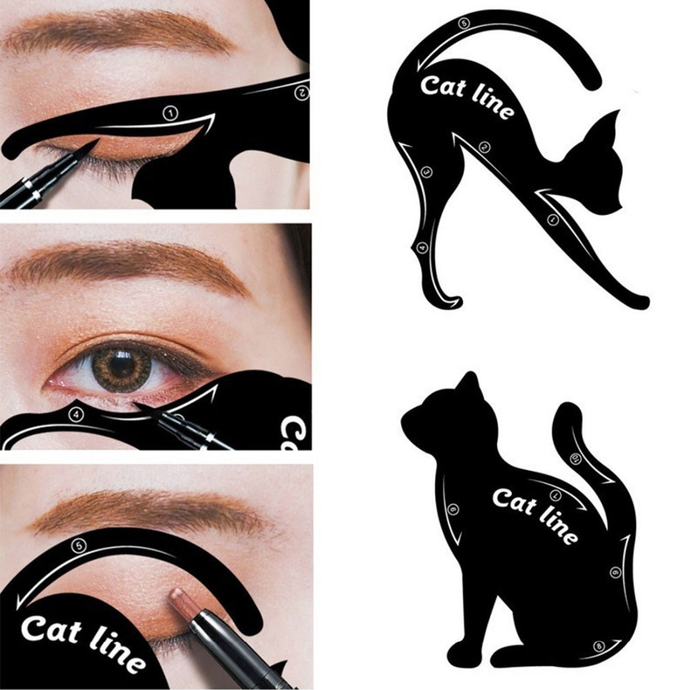 Best of 2pcs Eyeliner Stencils Cat Line Eyeliner Stamps Cat Pro Eye Liner Stamps Models Eyeliner Template Shaper Eye Liner Makeup Tool Reviews & Tips