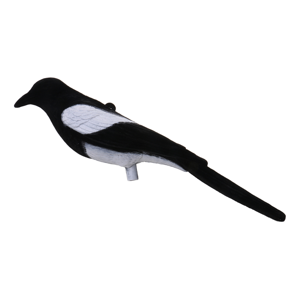 106g Plastic Full Realistic Flocked Calling Magpie Decoy Shooting Hunting Decoying Hunting Bait Garden Yard Decor Oranment