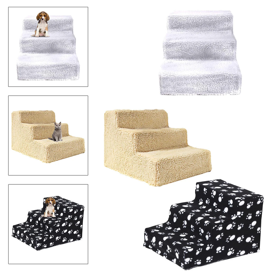 Lightweight Pet Stairs Animals Pet Bed Cat Dog Ramp Ladder  Pet Dog Cat Supplies Washable Non Slip