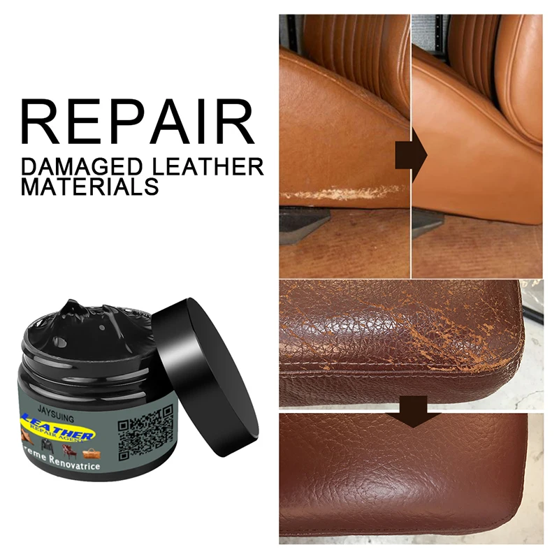 Wffo Leather Repair Cream Color Repair Paste Shoe Cream Leather Polish Coloring Agent Stain Wax Black