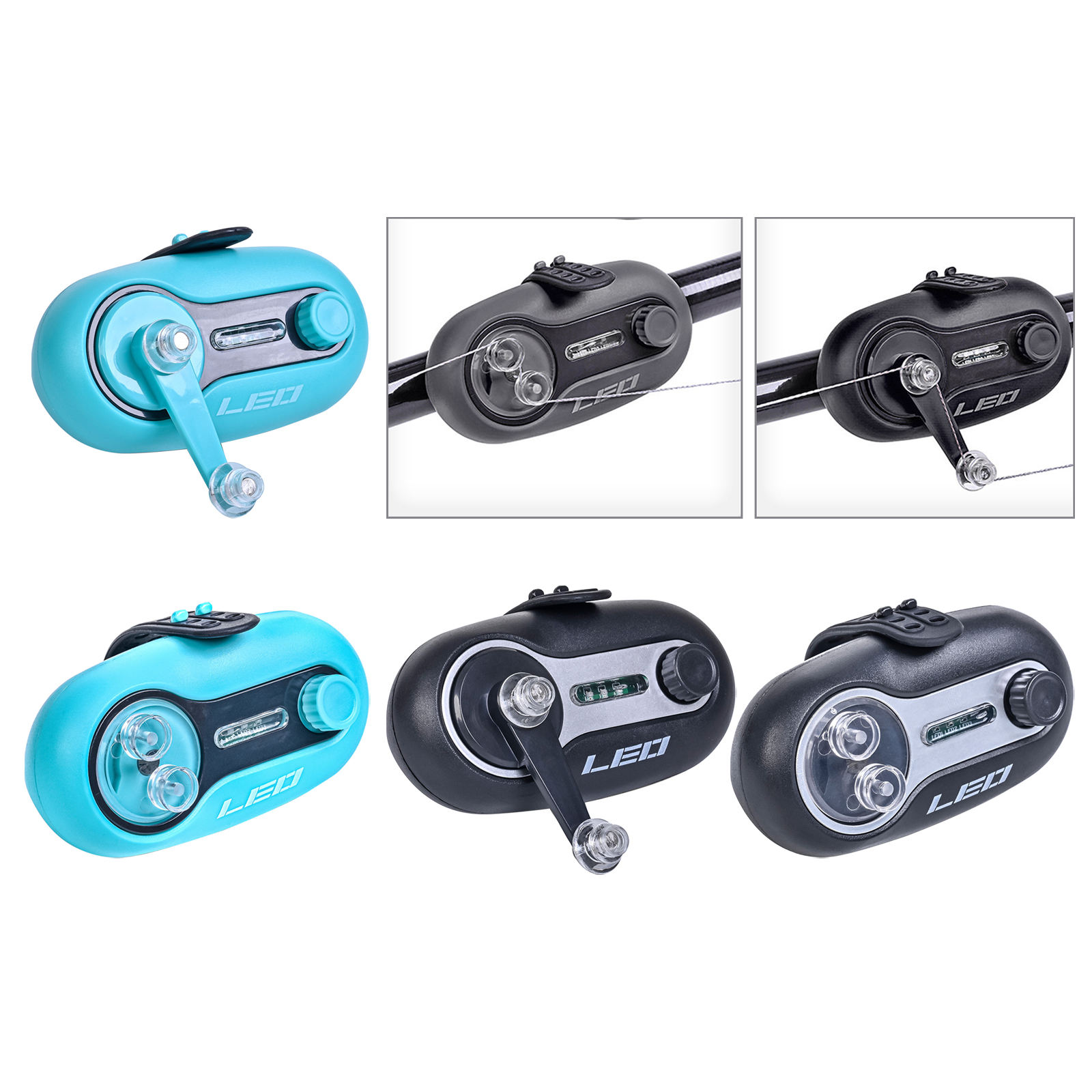 Multifunctional Fishing Bite Alarm with Sound LED Lights Indicator Fishing Tackle Tool Buzzer Portable Alert for Fishing Pole