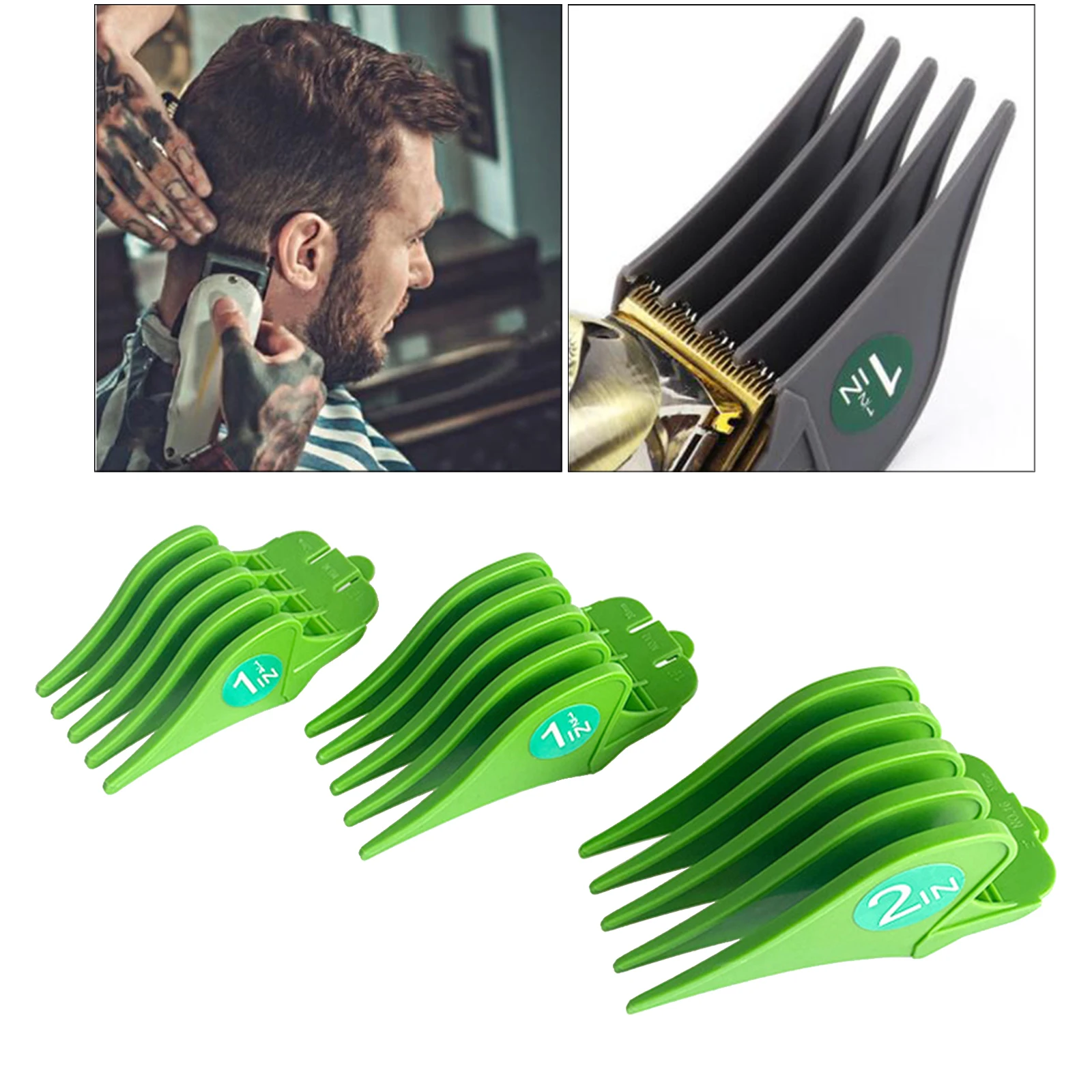 3Pcs Professional Hair Trimmer Clipper Guard Combs Guide Combs Cutting Guides Combs for Hair Clippers/Trimmers Attachment