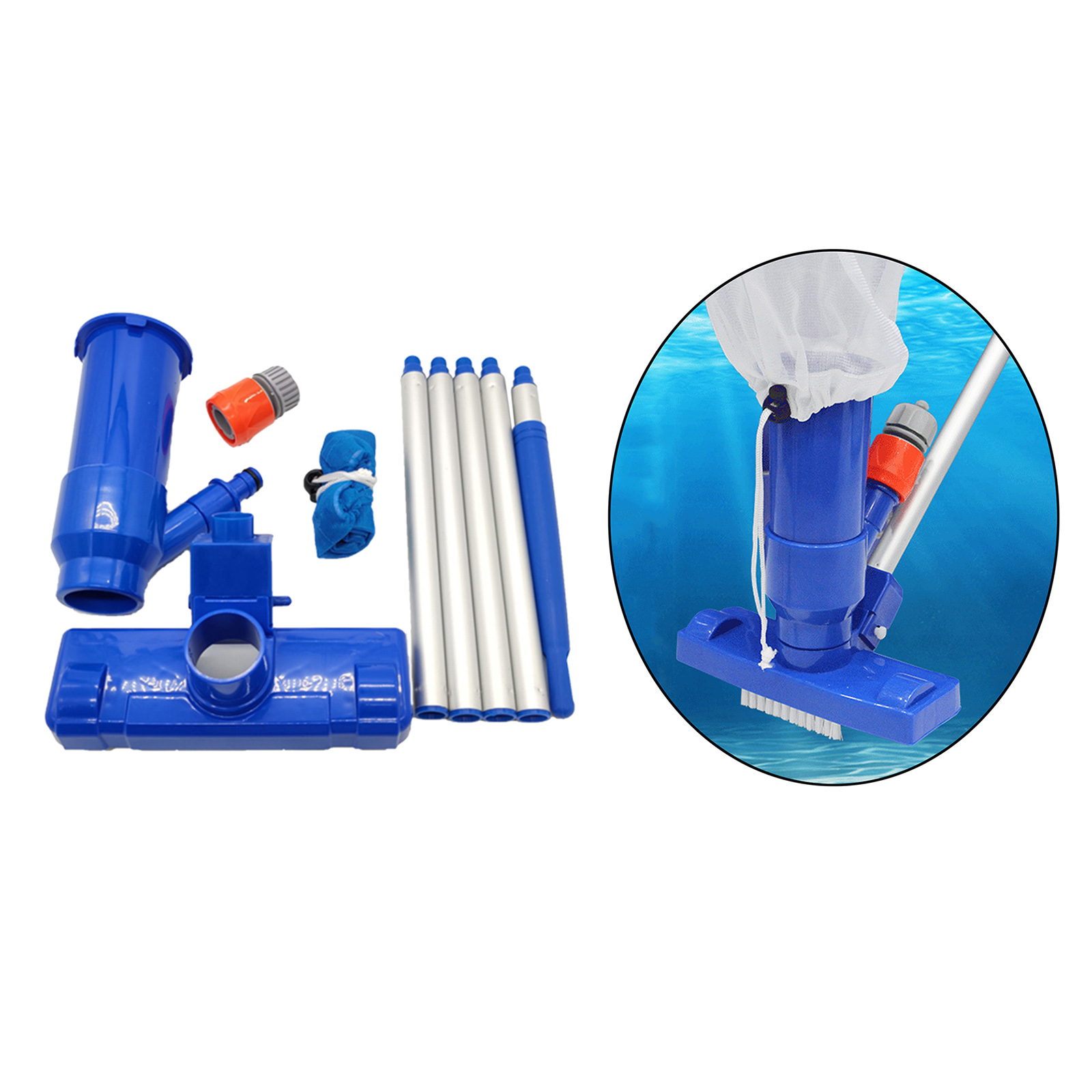 Pool Vacuum Head Kit with A Filter Bag Pool Jet Cleaner for Ground Swimming Pools Fountain Cleaning Supplies US Plug