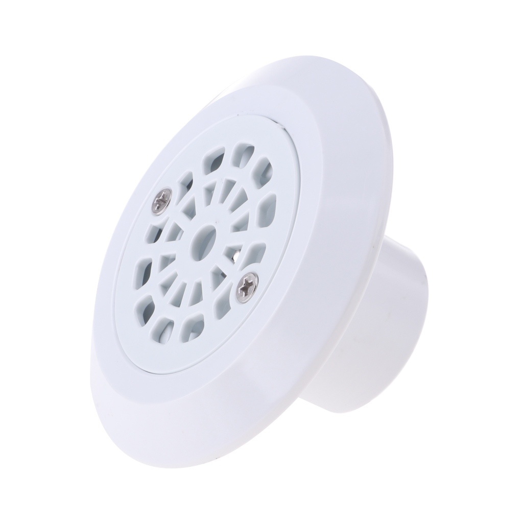 Replacement Round ABS Plastic Swimming Pool Drainer Water Outlet - White Diameter 104mm 44mm