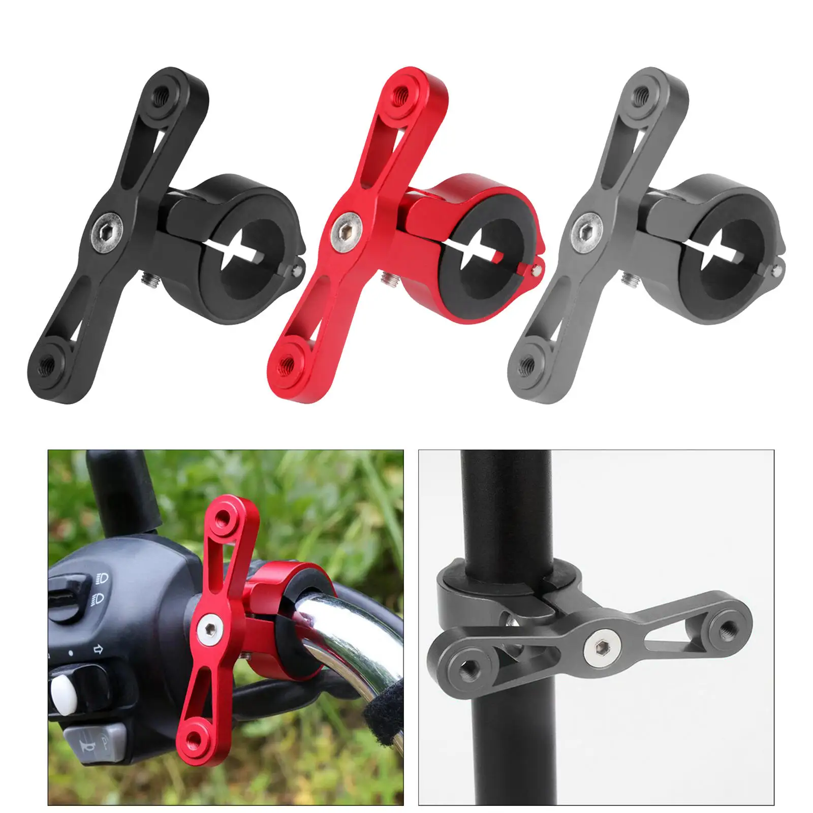 Bicycle Water Bottle Cage Holder Adjustable Strong Aluminum Alloy CNC Machined Clamp Adapter Mount for MTB Mountain Bike