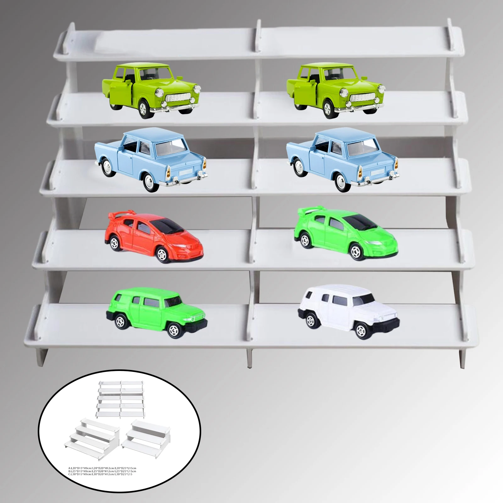 Multi Layer Acrylic Solid Riser Display Stand Shelf for Figures Dolls Cars Cosmetci Glasses Wallet Display Shelves