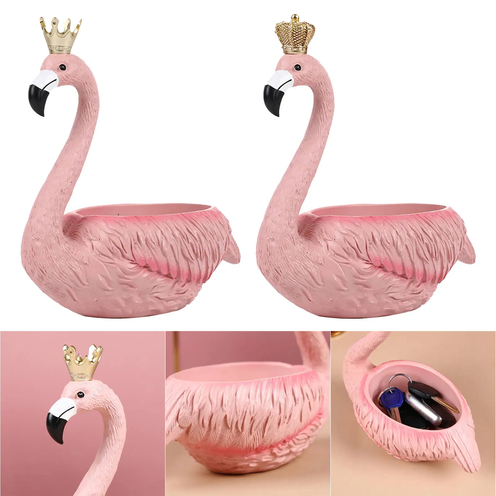 Key Storage Ornament Trinket Modern Decorations Flamingo for Porch Shoe Cabinet Living Room