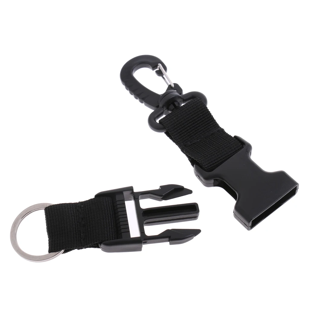 Premium Black Strong Nylon Webbing Scuba Diving Lanyard Camera Flashlight Holder