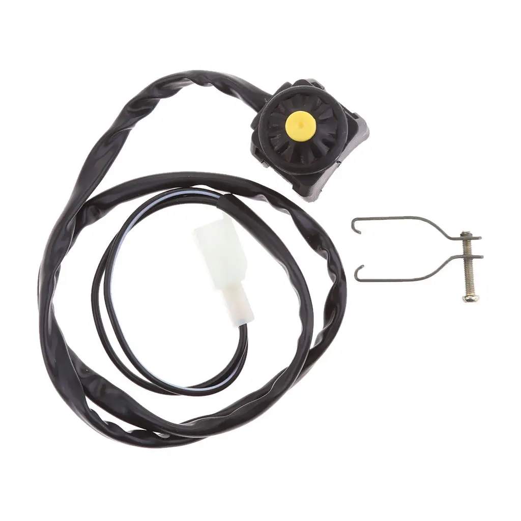 ATV Motorcycle Dual Sport Dirt Bike Start Horn Kill Switch Yellow Button Universal Kill Start Horn On Off Switch