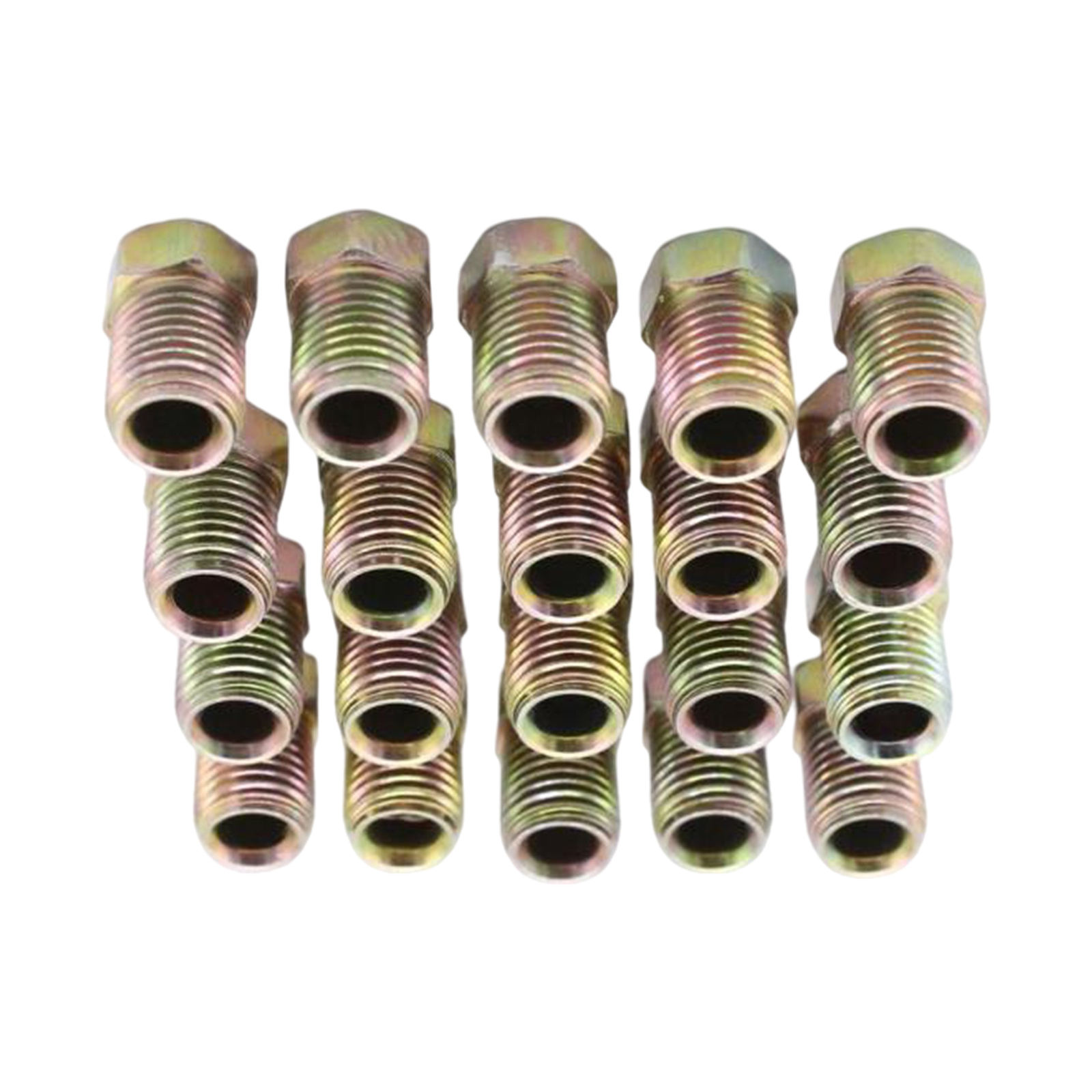 20-Pack 3/8-24 Inverted Flare Tube Nuts Auto Parts Threads Nuts Fits for 3/16 inch Tube