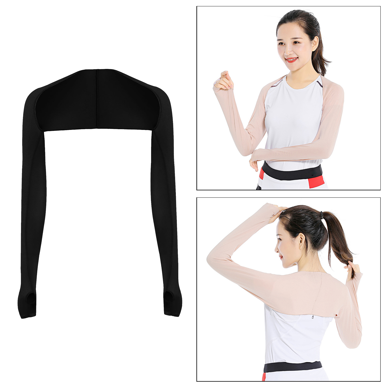 Cooling Shawl Arm Sleeves Non-slip And Breathable Arm Warmers Sun Protection UV-resistant For Running Cycling Hiking Golf